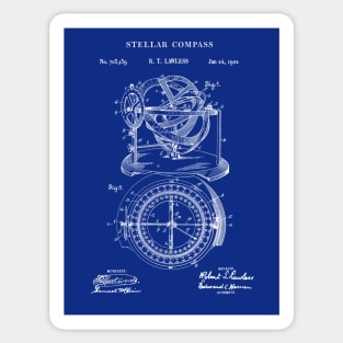 Stellar Compass 1902 Patent Invention Sticker